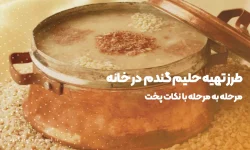 طرز تهیه حلیم گندم در خانه-آش سرای نمونه